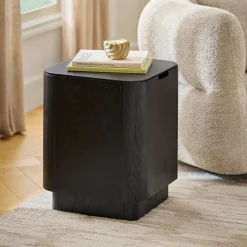 Moa Storage Side Table - Black