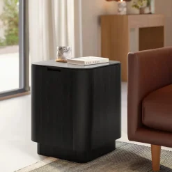 Moa Storage Side Table - Black