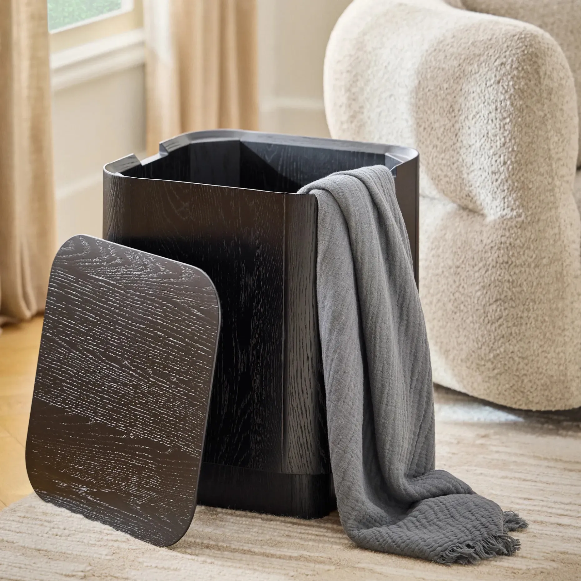 Moa Storage Side Table - Black
