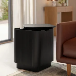 Moa Storage Side Table - Black