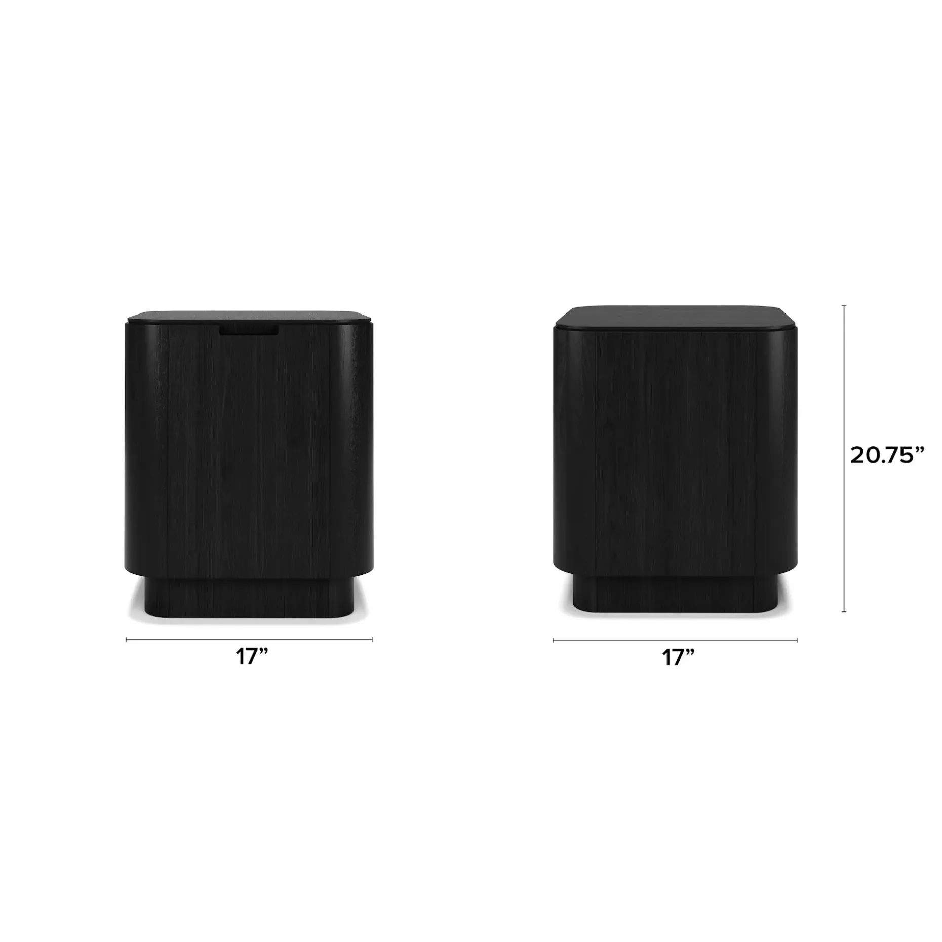 Moa Storage Side Table - Black