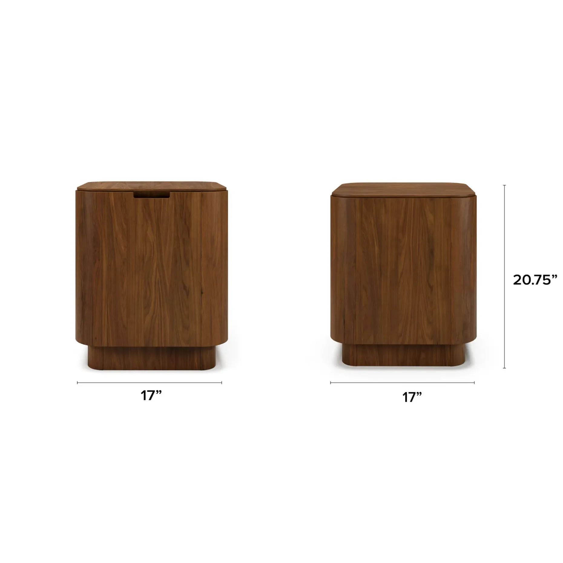 Moa Storage Side Table - Walnut
