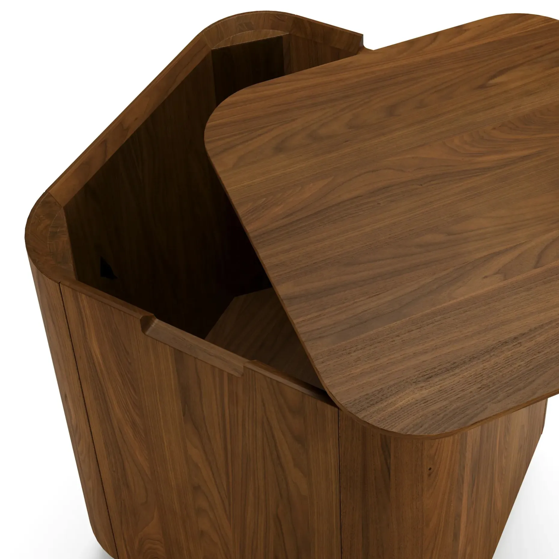 Moa Storage Side Table - Walnut