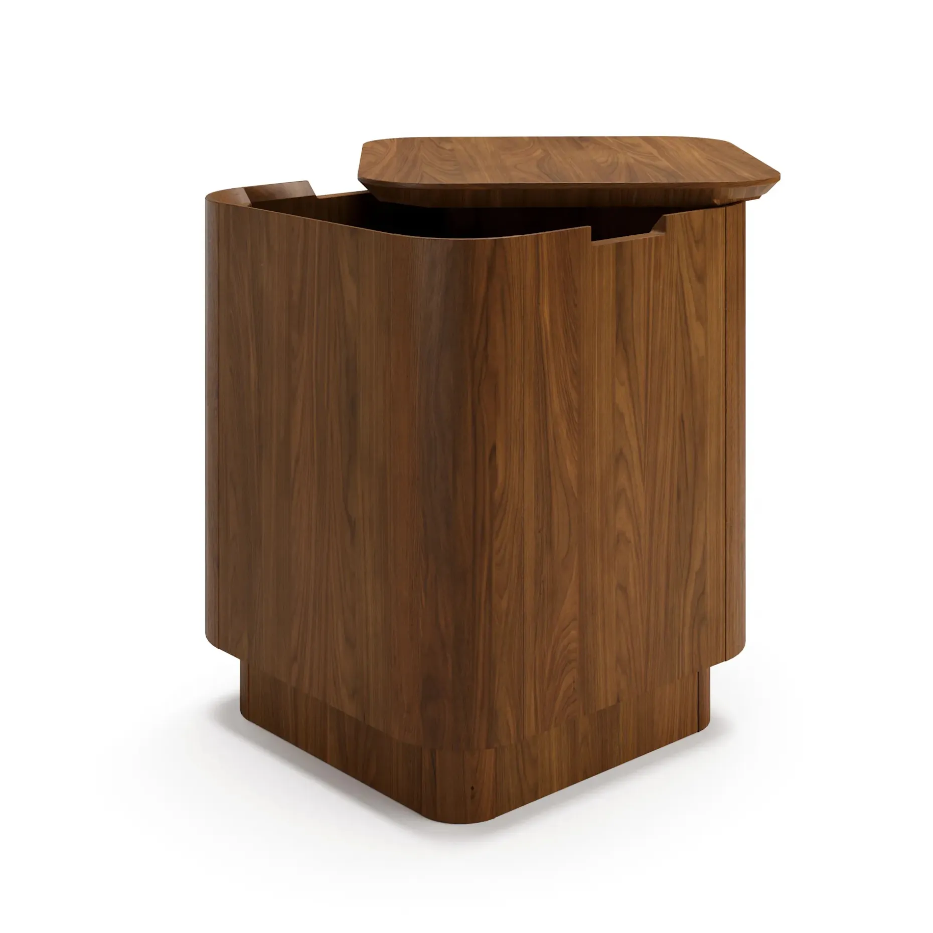 Moa Storage Side Table - Walnut