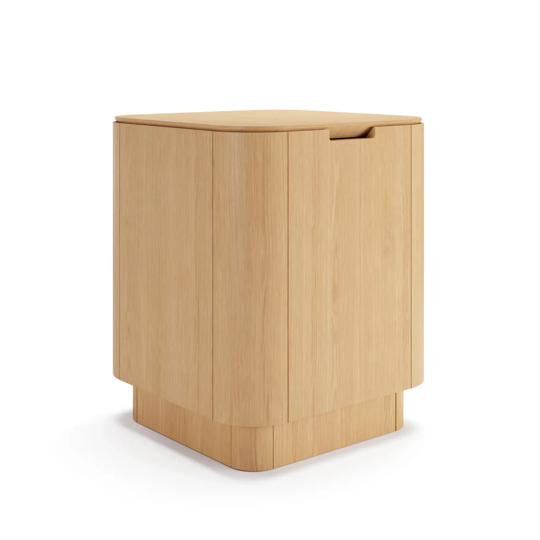 Moa Storage Side Table - White Oak