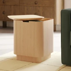 Moa Storage Side Table - White Oak