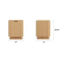 Moa Storage Side Table - White Oak