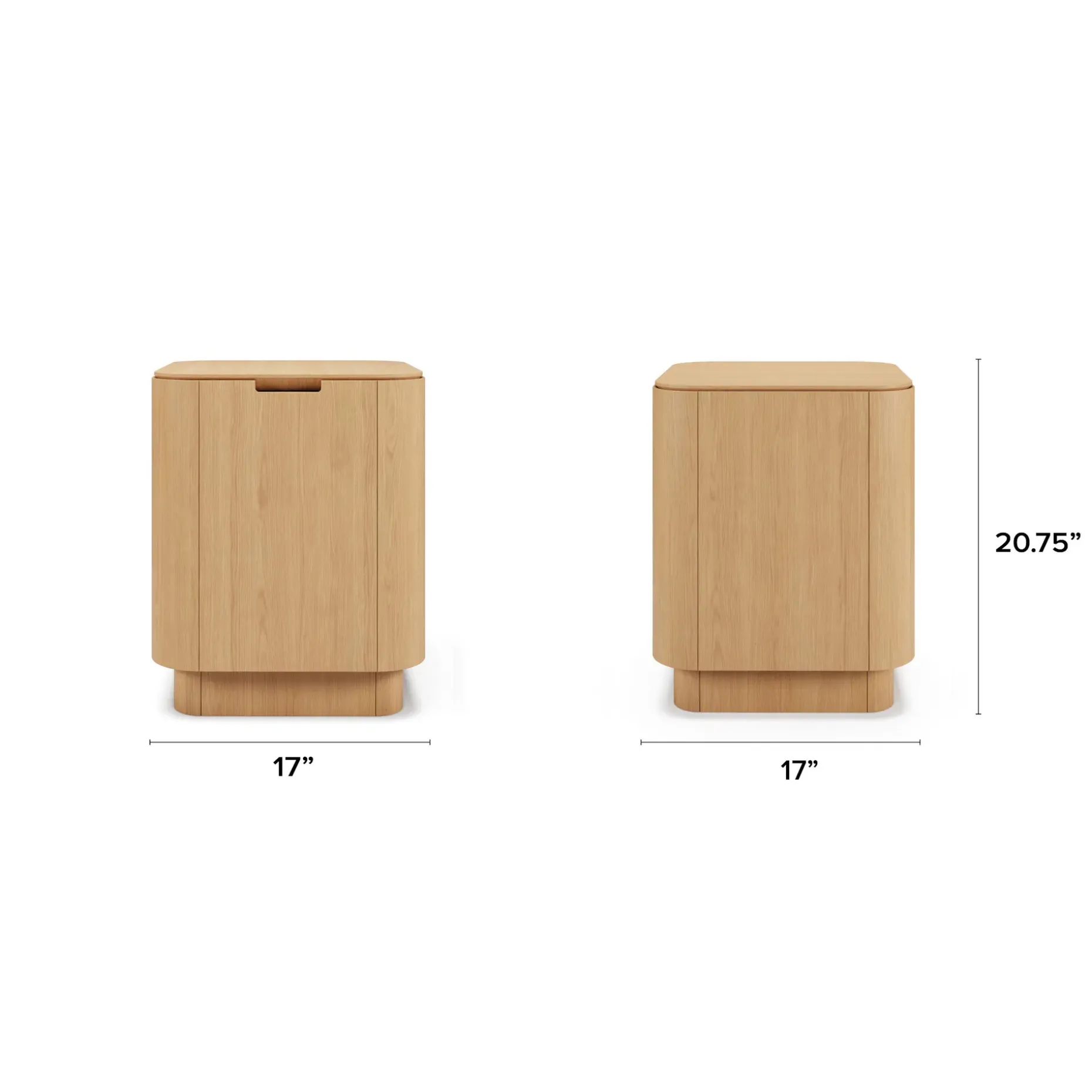 Moa Storage Side Table - White Oak