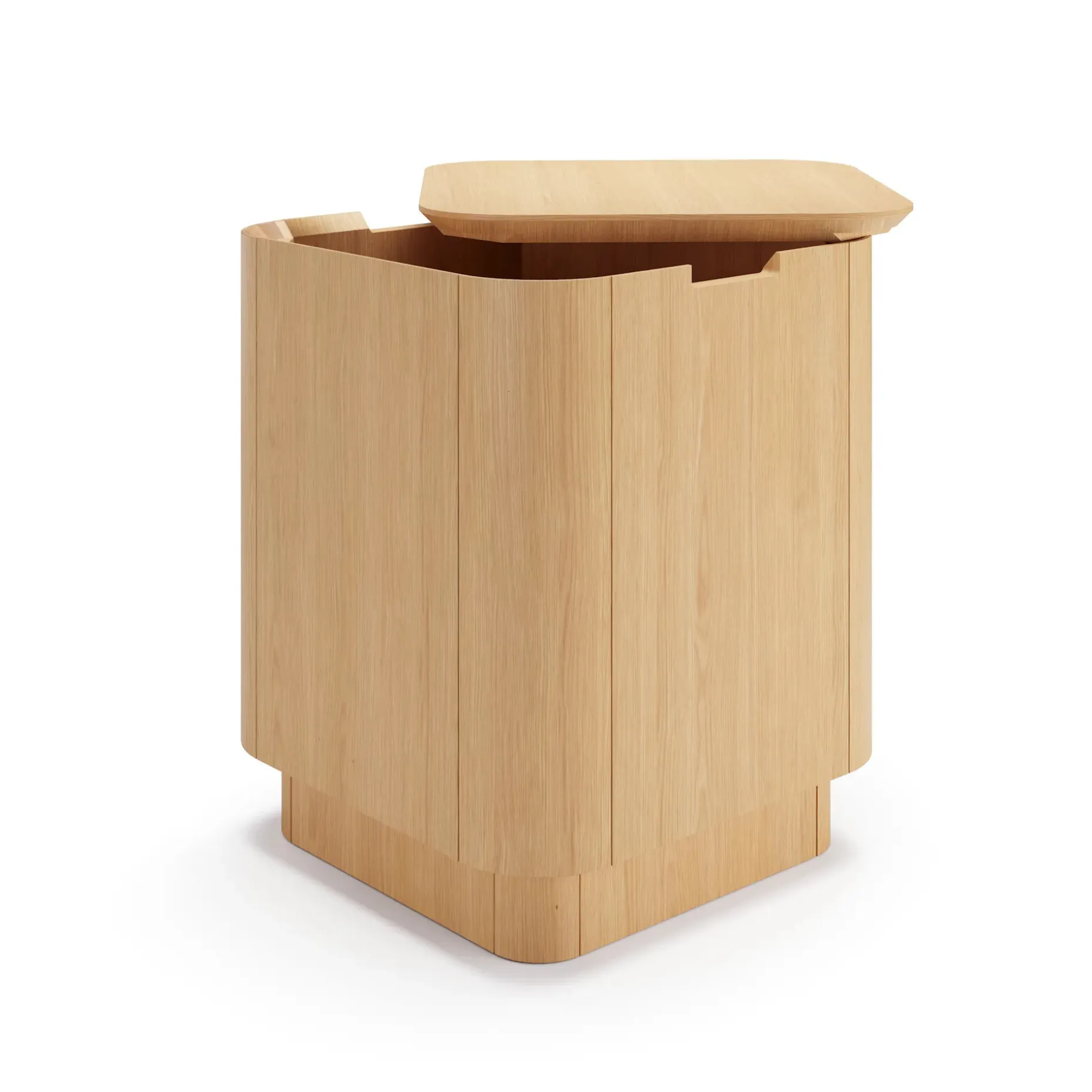 Moa Storage Side Table - White Oak