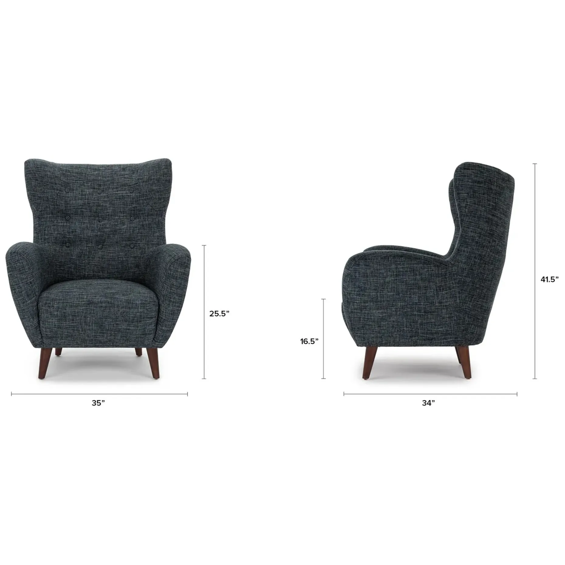 Mod 35" Lounge Chair - Blue Berry