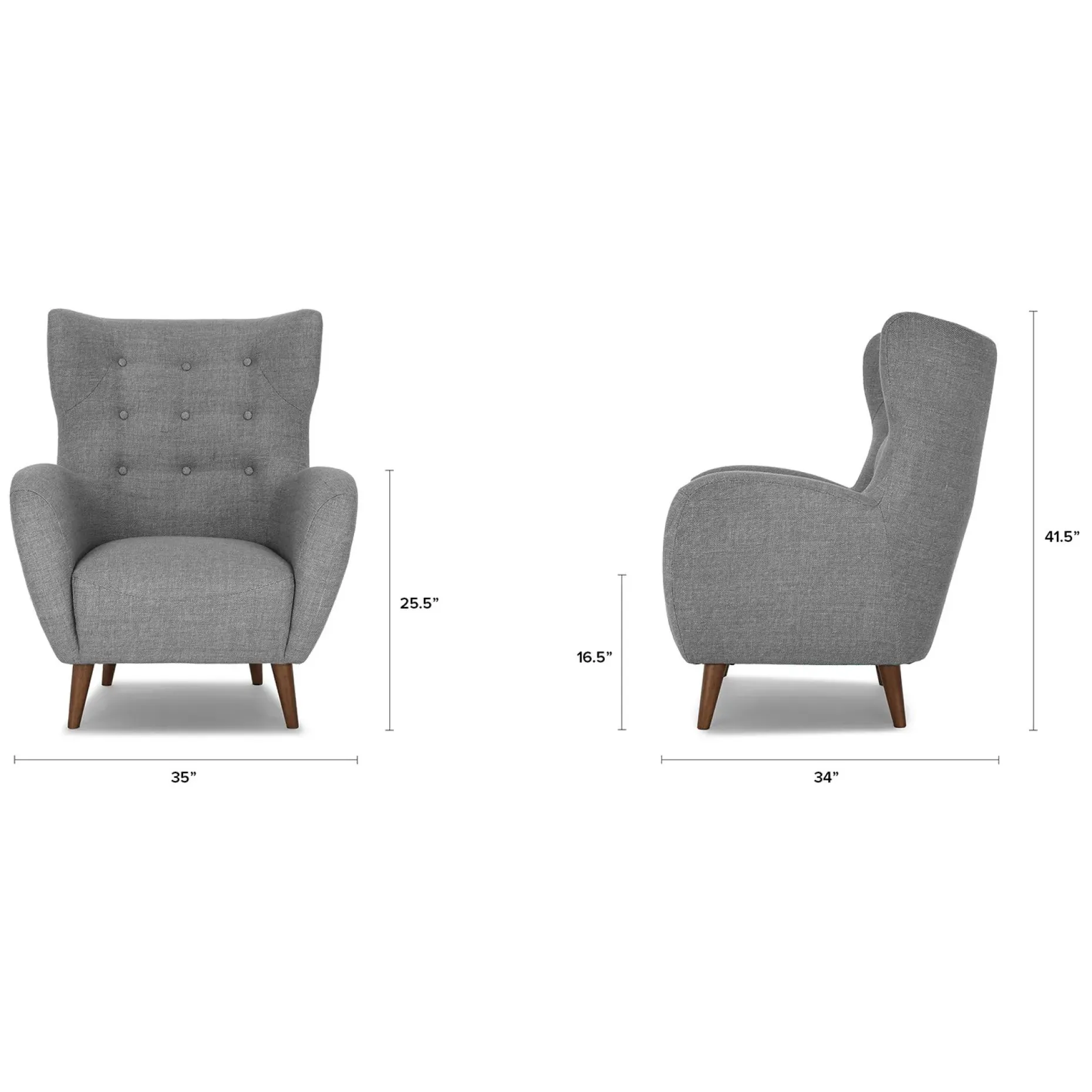 Mod 35" Lounge Chair - Jay Gray