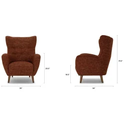 Mod 35" Lounge Chair - Orange Spice