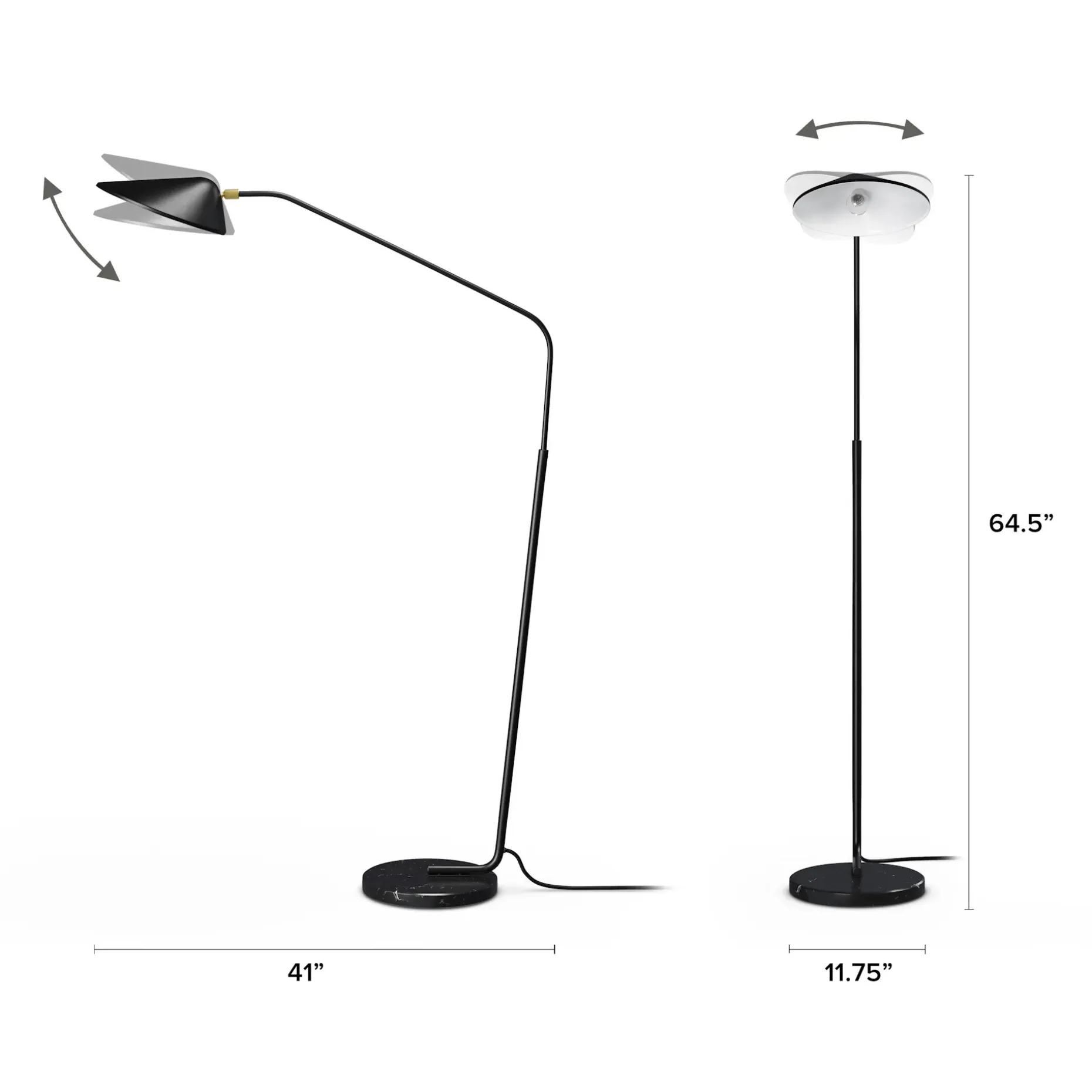 Monroe Floor Lamp - Black