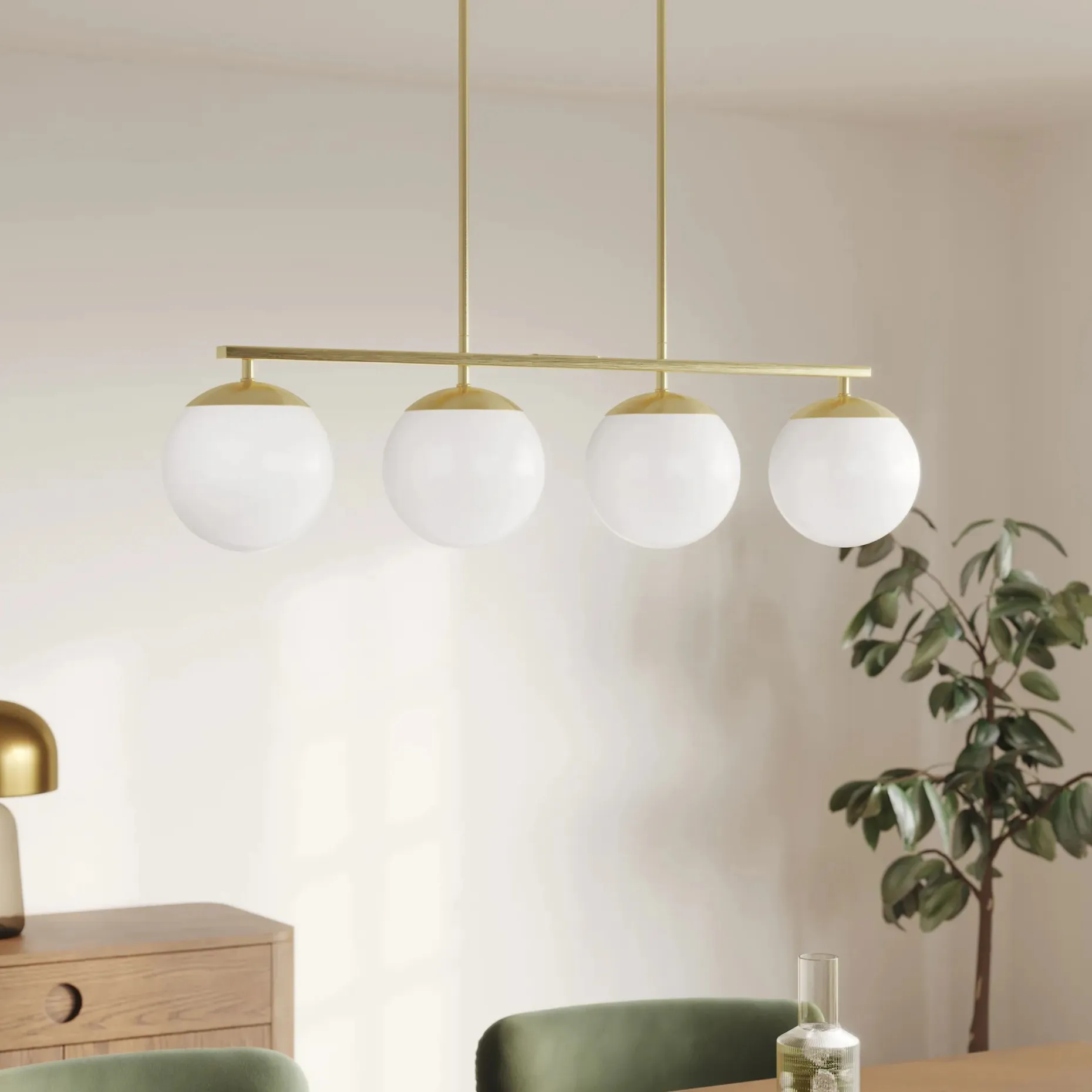 Moon Chandelier - Gold