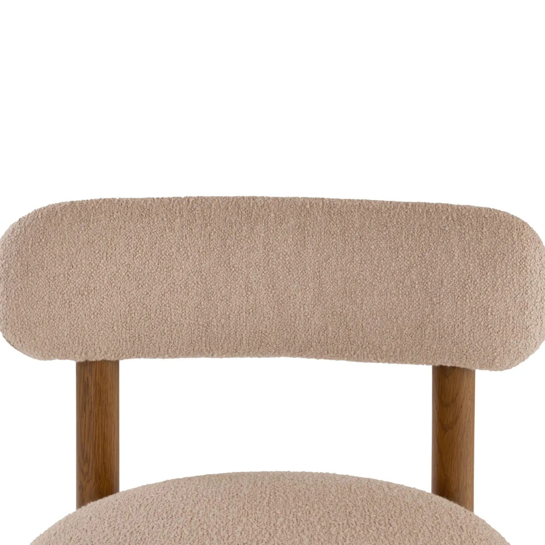 Munk Dining Chair - Smoked Oak and Sandstone Wool Bouclé