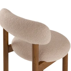 Munk Dining Chair - Smoked Oak and Sandstone Wool Bouclé