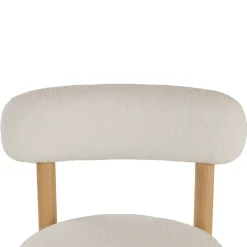 Munk Dining Chair - White Oak and Ivory Wool Bouclé