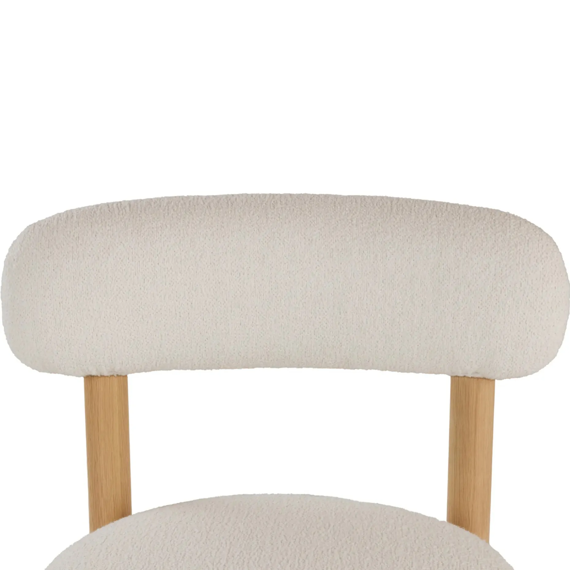 Munk Dining Chair - White Oak and Ivory Wool Bouclé