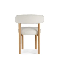 Munk Dining Chair - White Oak and Ivory Wool Bouclé