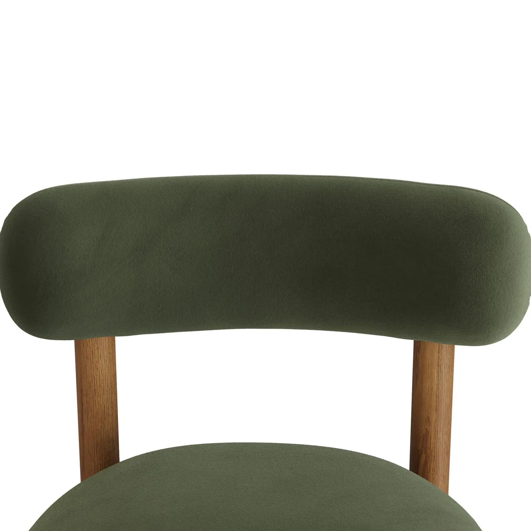 Munk Velvet Dining Chair - Smoked Oak and Hale Fir Green