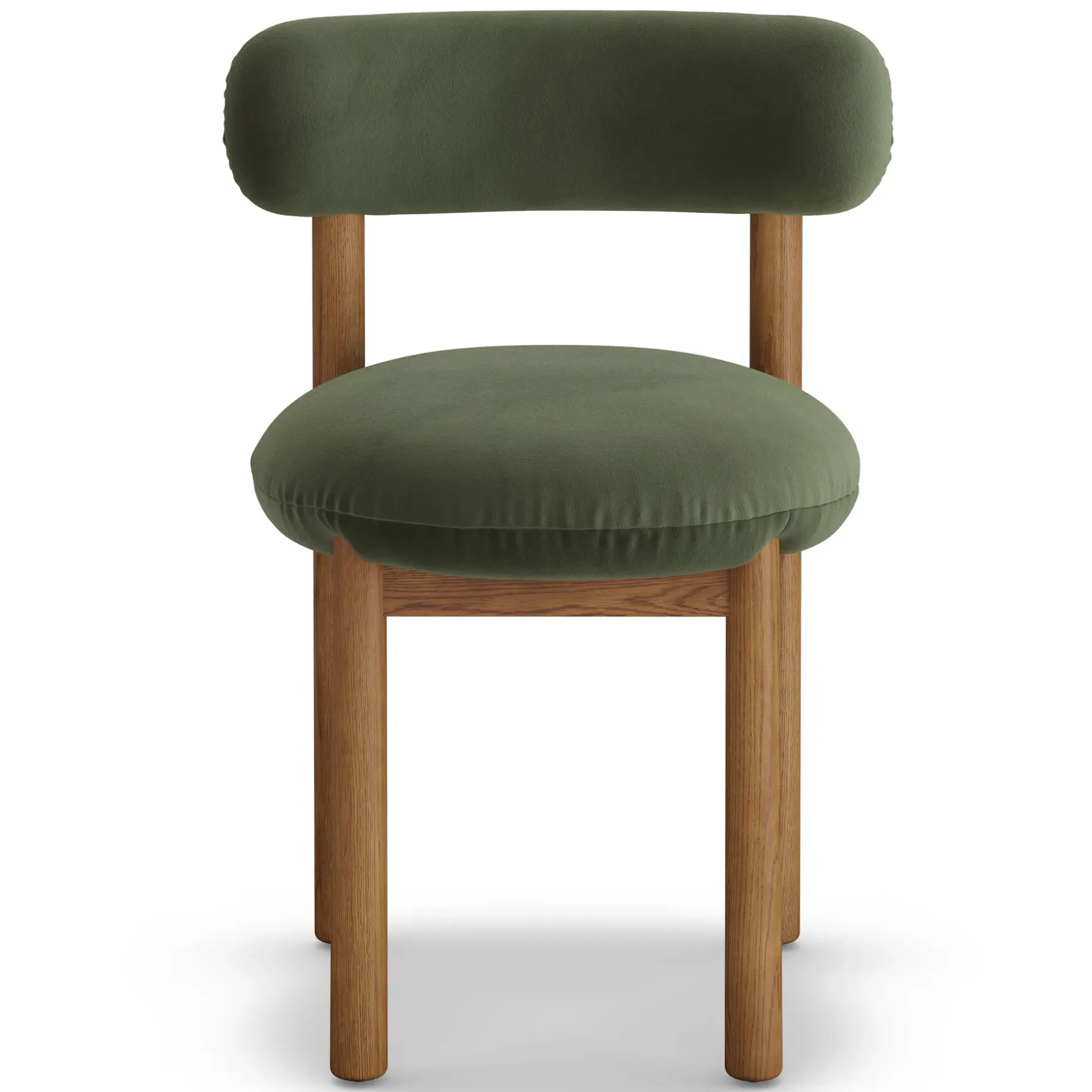 Munk Velvet Dining Chair - Smoked Oak and Hale Fir Green
