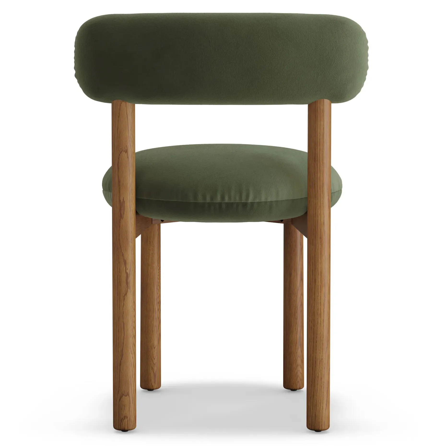 Munk Velvet Dining Chair - Smoked Oak and Hale Fir Green