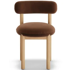 Munk Velvet Dining Chair - White Oak and Hale Earth