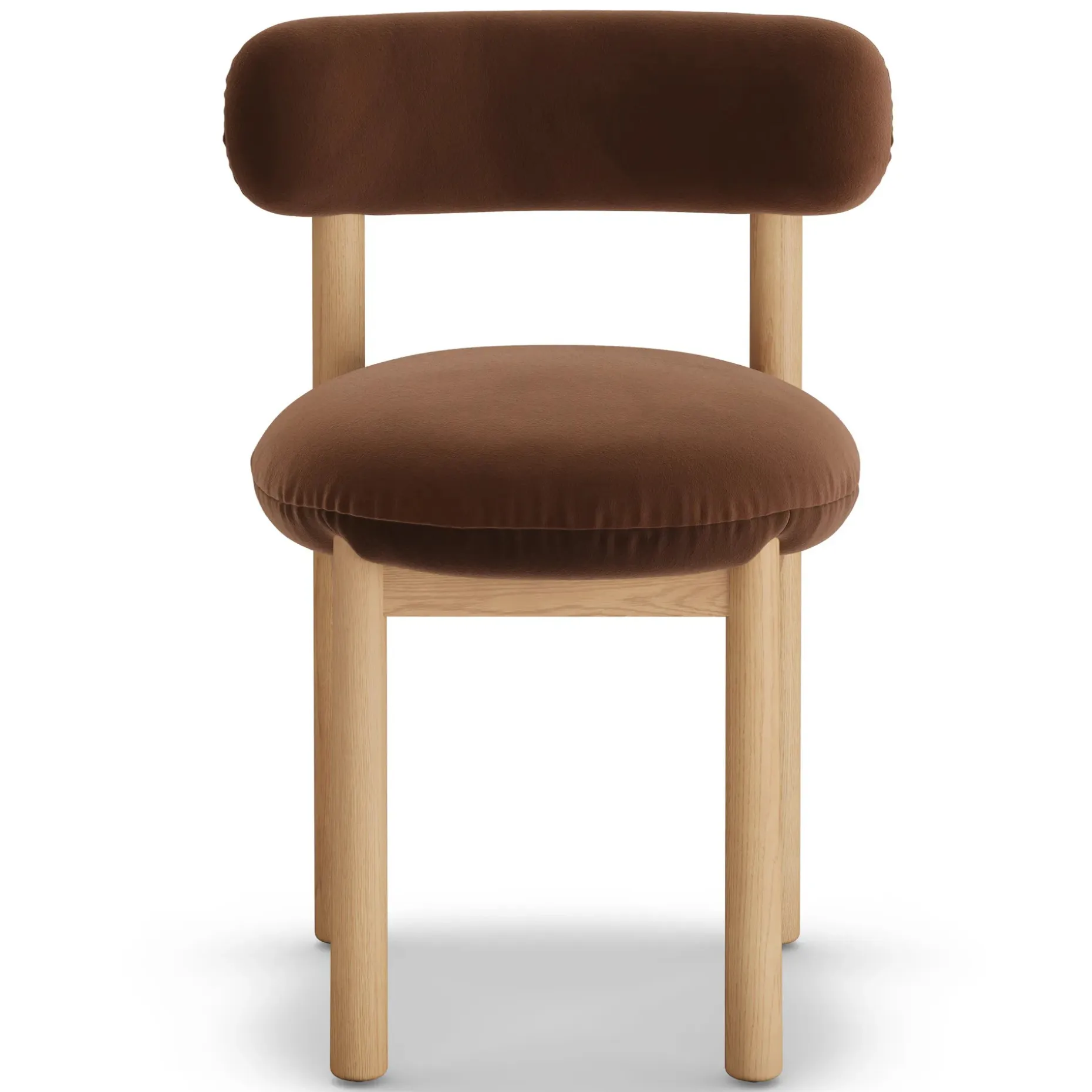 Munk Velvet Dining Chair - White Oak and Hale Earth