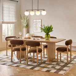 Munk Velvet Dining Chair - White Oak and Hale Earth