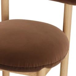 Munk Velvet Dining Chair - White Oak and Hale Earth