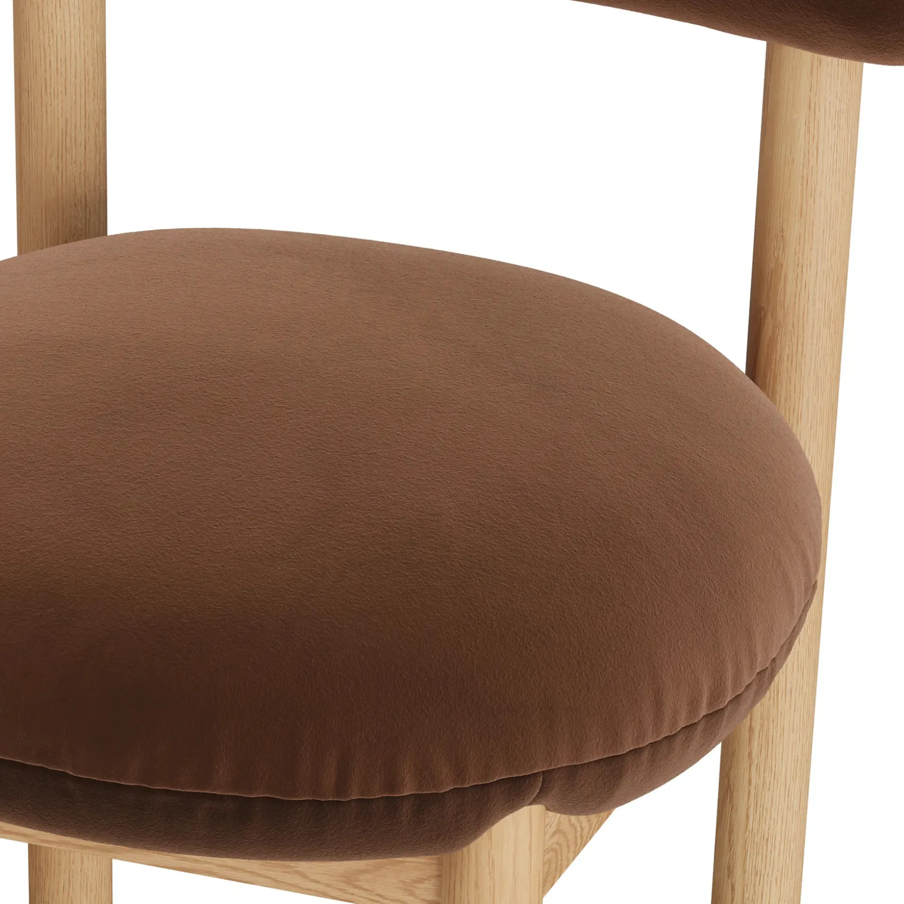 Munk Velvet Dining Chair - White Oak and Hale Earth