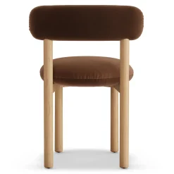 Munk Velvet Dining Chair - White Oak and Hale Earth