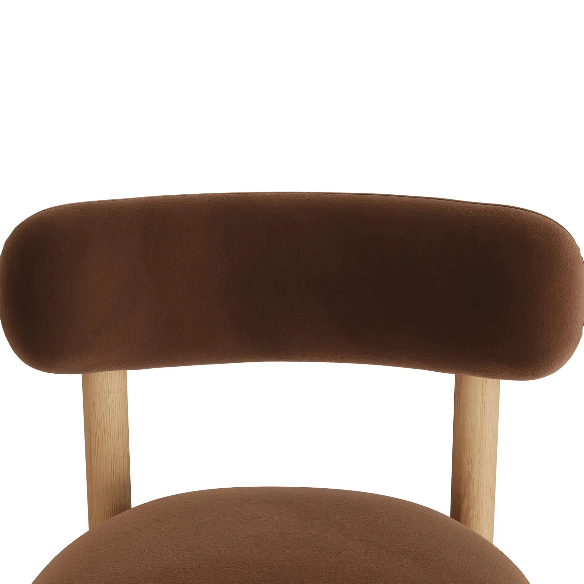 Munk Velvet Dining Chair - White Oak and Hale Earth