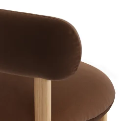 Munk Velvet Dining Chair - White Oak and Hale Earth