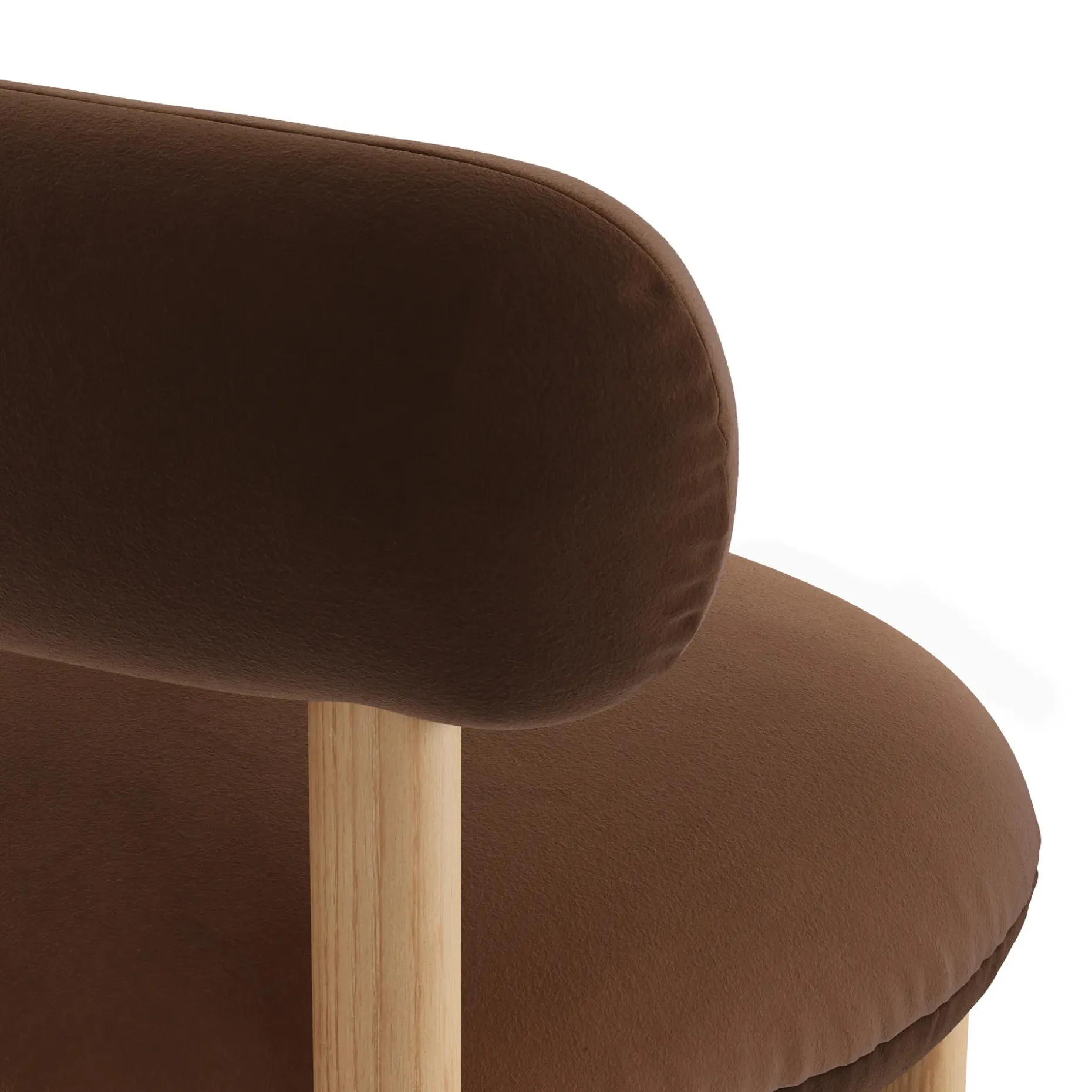 Munk Velvet Dining Chair - White Oak and Hale Earth