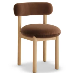 Munk Velvet Dining Chair - White Oak and Hale Earth