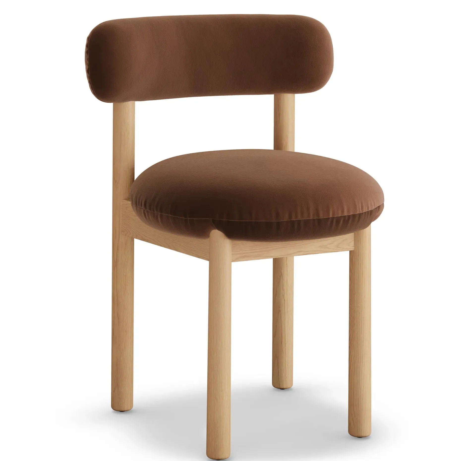 Munk Velvet Dining Chair - White Oak and Hale Earth