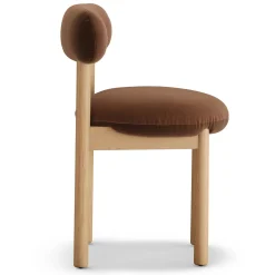 Munk Velvet Dining Chair - White Oak and Hale Earth