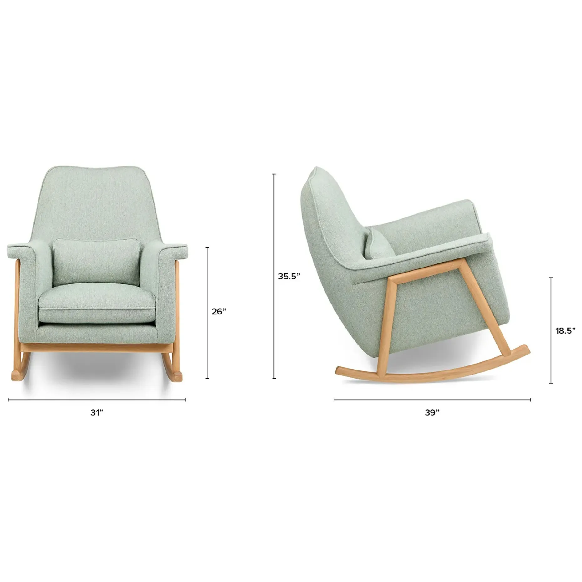 Munni 31" Rocking Lounge Chair - Global Green