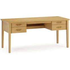 Munson 67" Storage Desk - Natural Oak