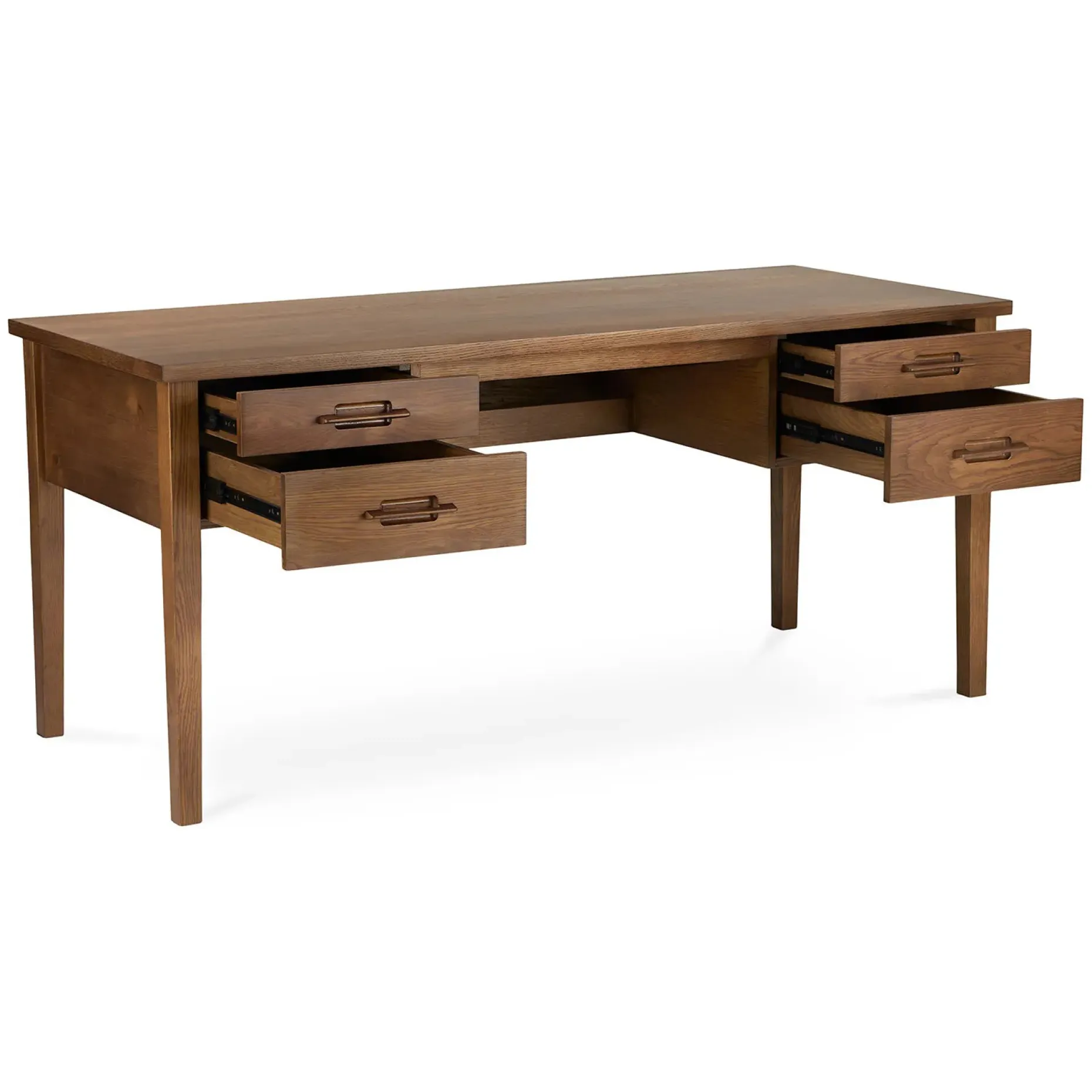 Munson 67" Storage Desk - Smoked Oak