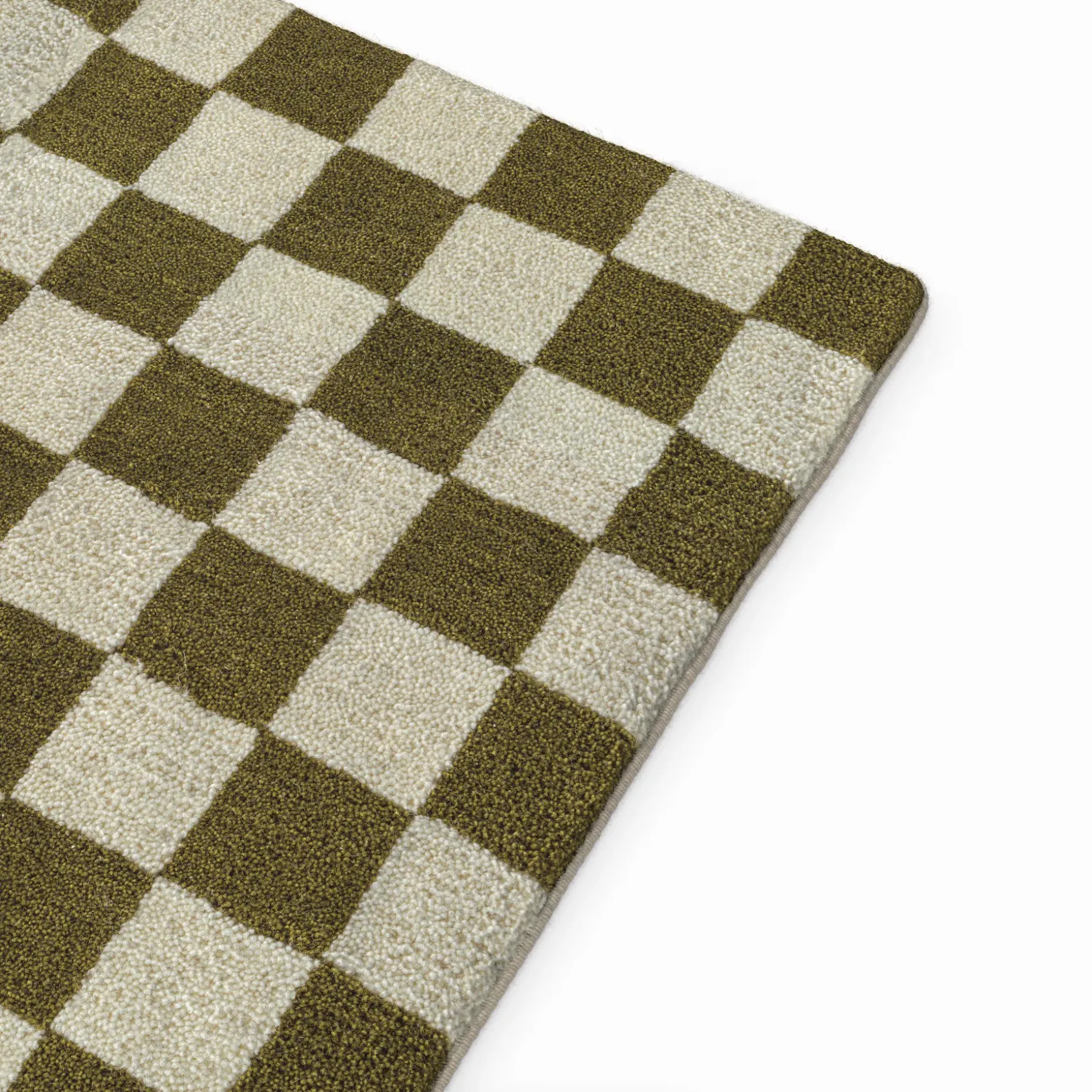 Murray 8 x 10 Wool Rug - Checkered Green