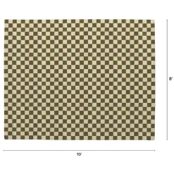 Murray 8 x 10 Wool Rug - Checkered Green