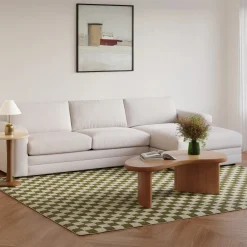 Murray 8 x 10 Wool Rug - Checkered Green