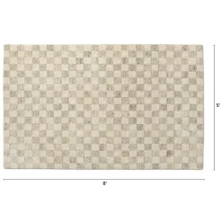 Murray 5 x 8 Wool Rug - Checkered Gray