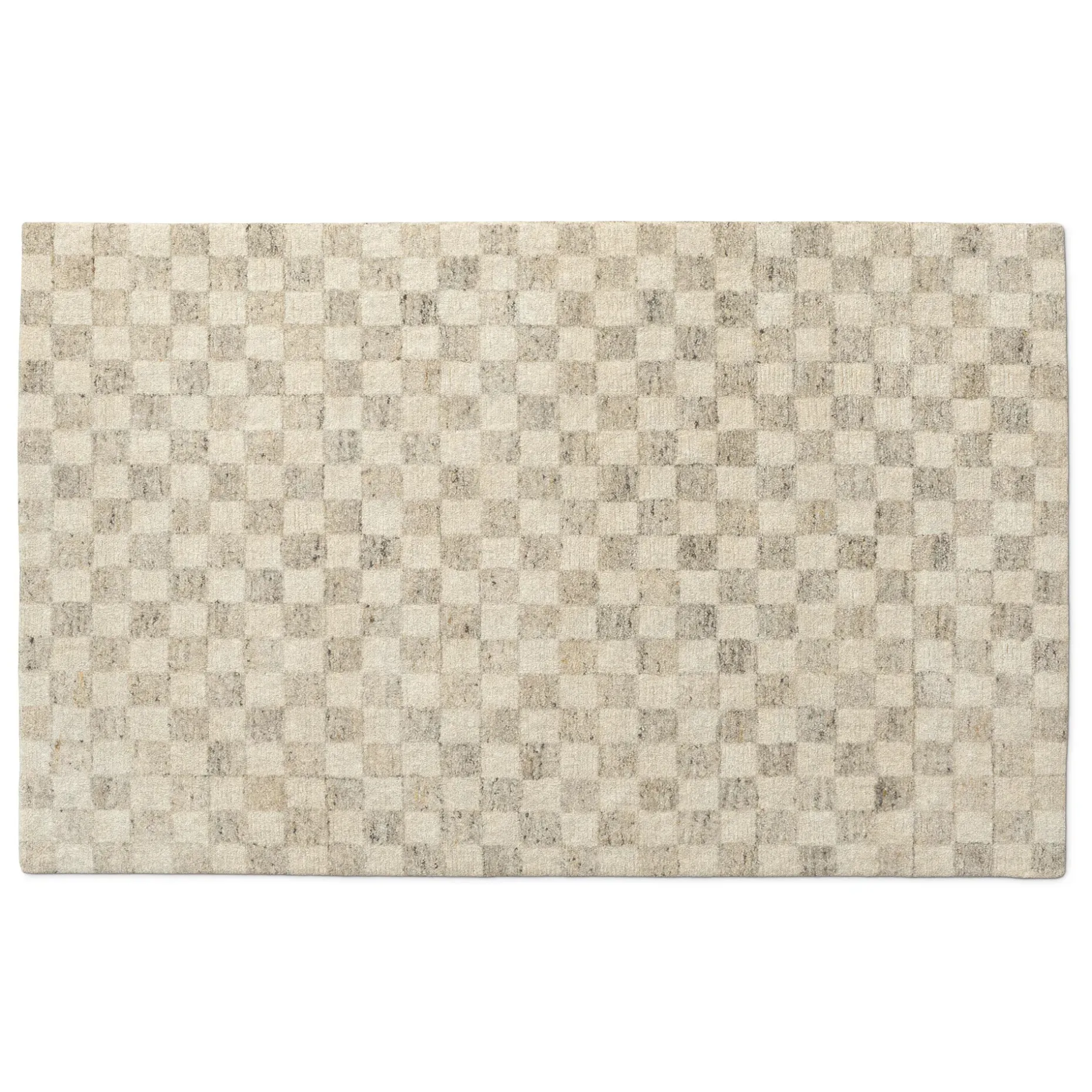 Murray 5 x 8 Wool Rug - Checkered Gray