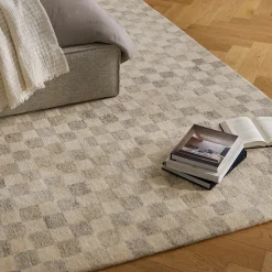 Murray 9 x 12 Wool Rug - Checkered Gray