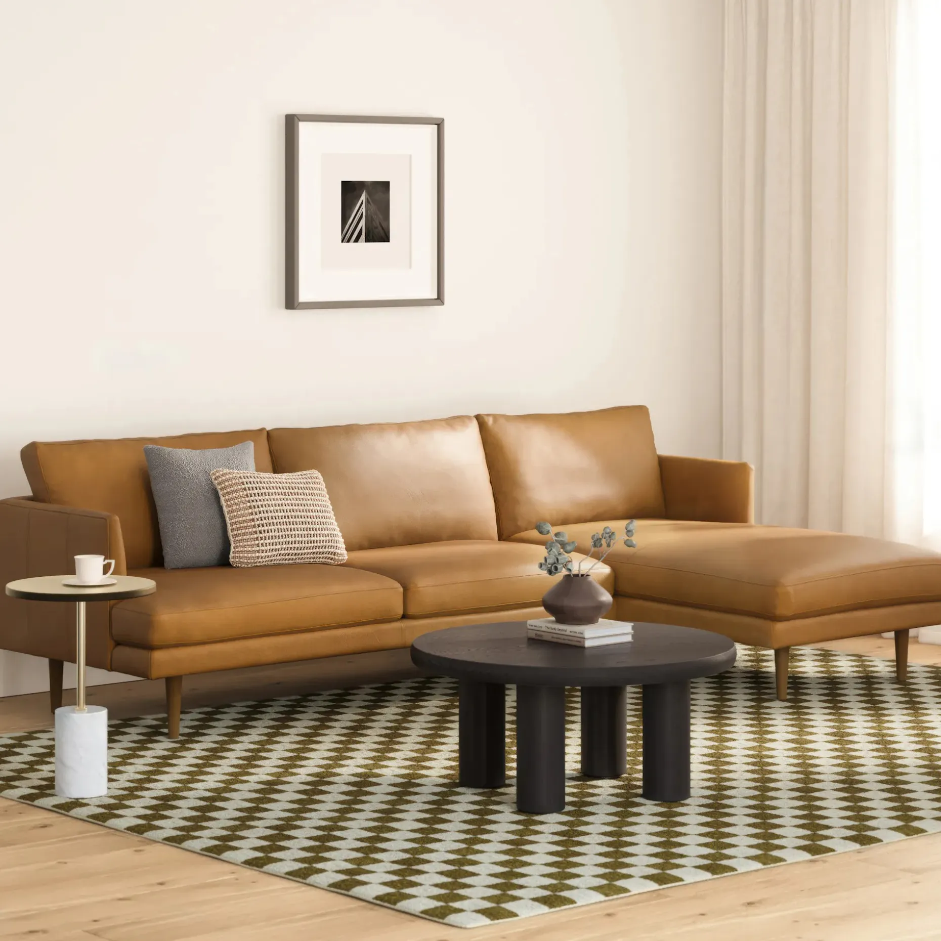 Murray 9 x 12 Wool Rug - Checkered Green