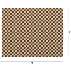 Murray 8 x 10 Wool Rug - Checkered Rust