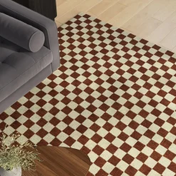 Murray 8 x 10 Wool Rug - Checkered Rust